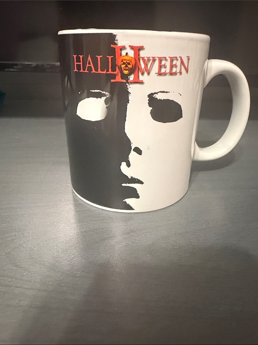 Halloween II Michael Myers Ceramic Coffee Mug - White/Black